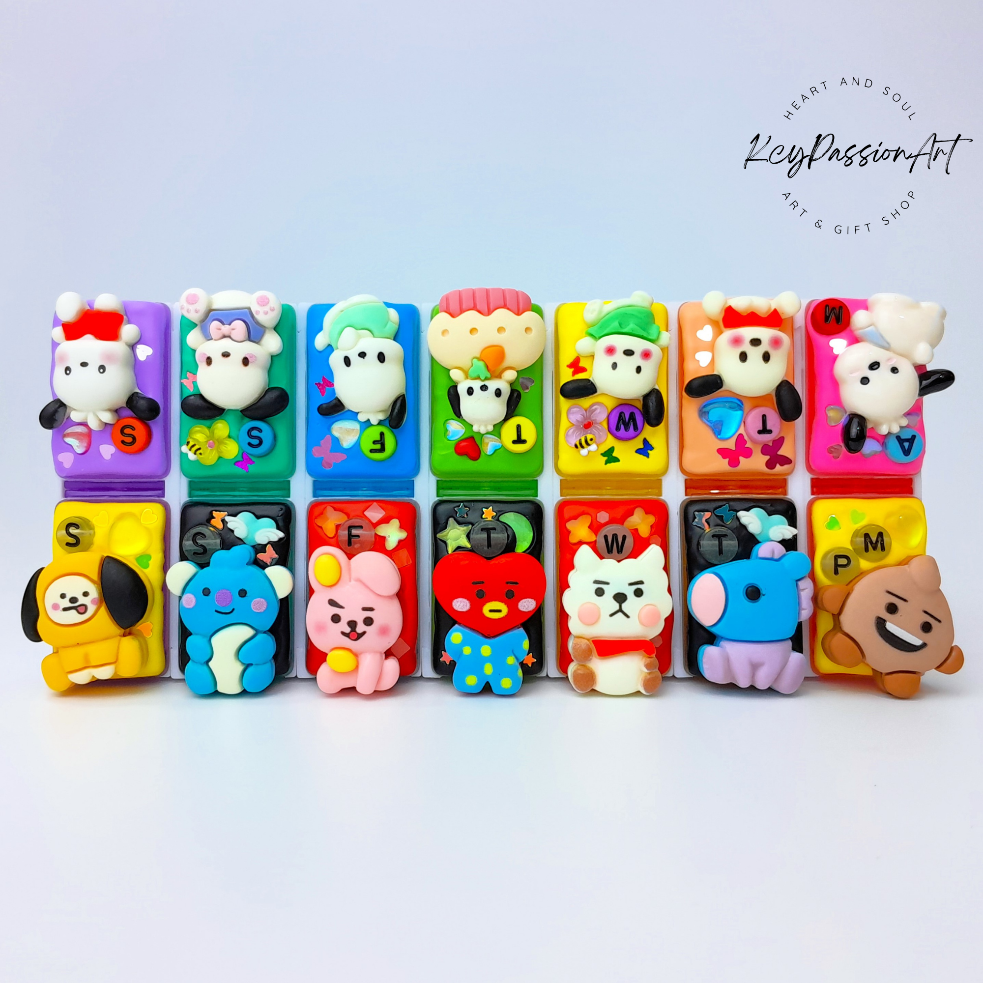 14 Compartments Detachable Pill Box