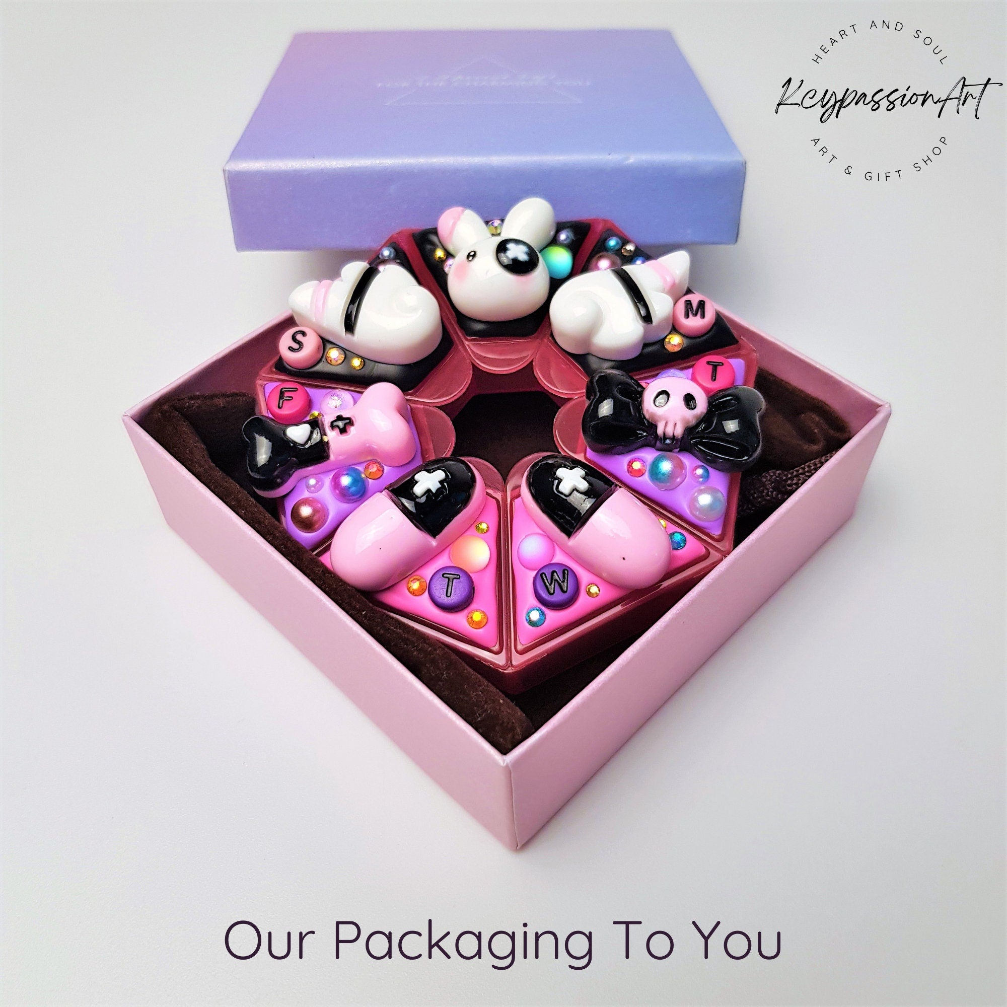 Bad Rabbit Decorated Heptagon Pill Box