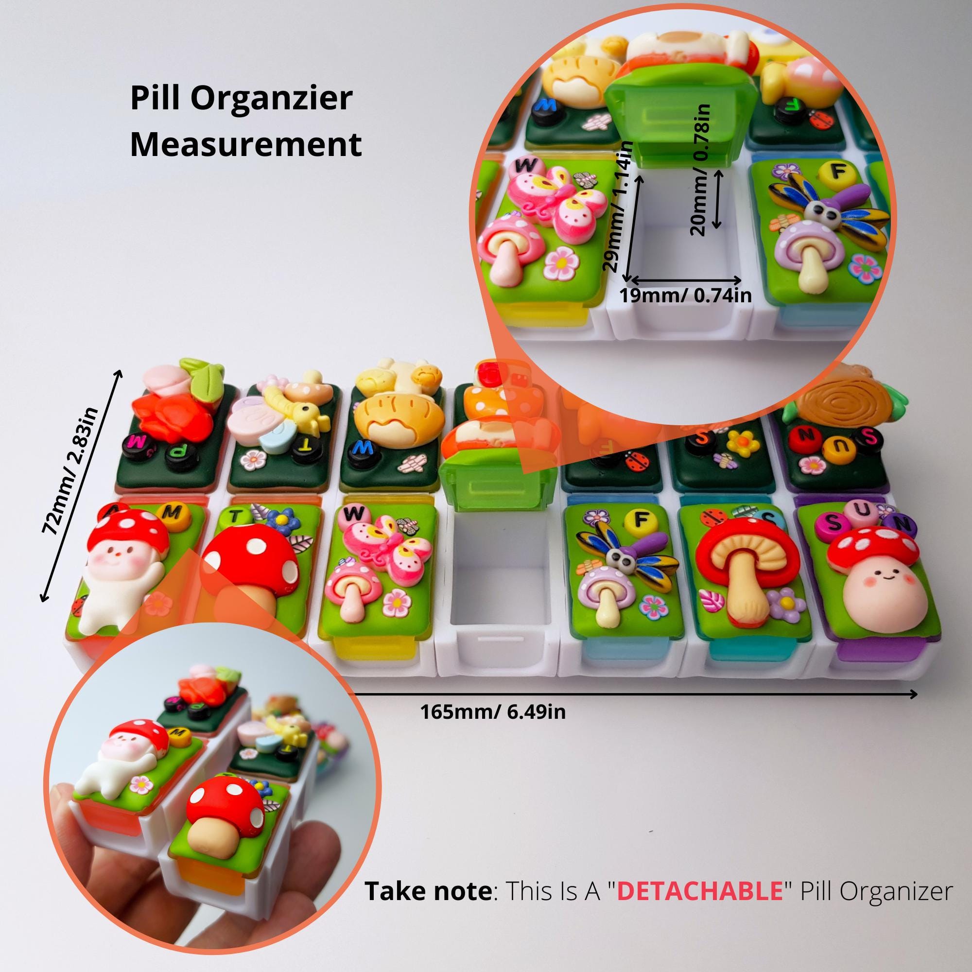 Mushroom Forest - Detachable Pill Box