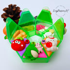 7-Tage-Pillenbox „Hey Fruity &amp; Veggies“ (Version 2024), Pillendose für morgens und abends, Medikamentenspender, 7-Tage-Pillenbox für Tag und Nacht