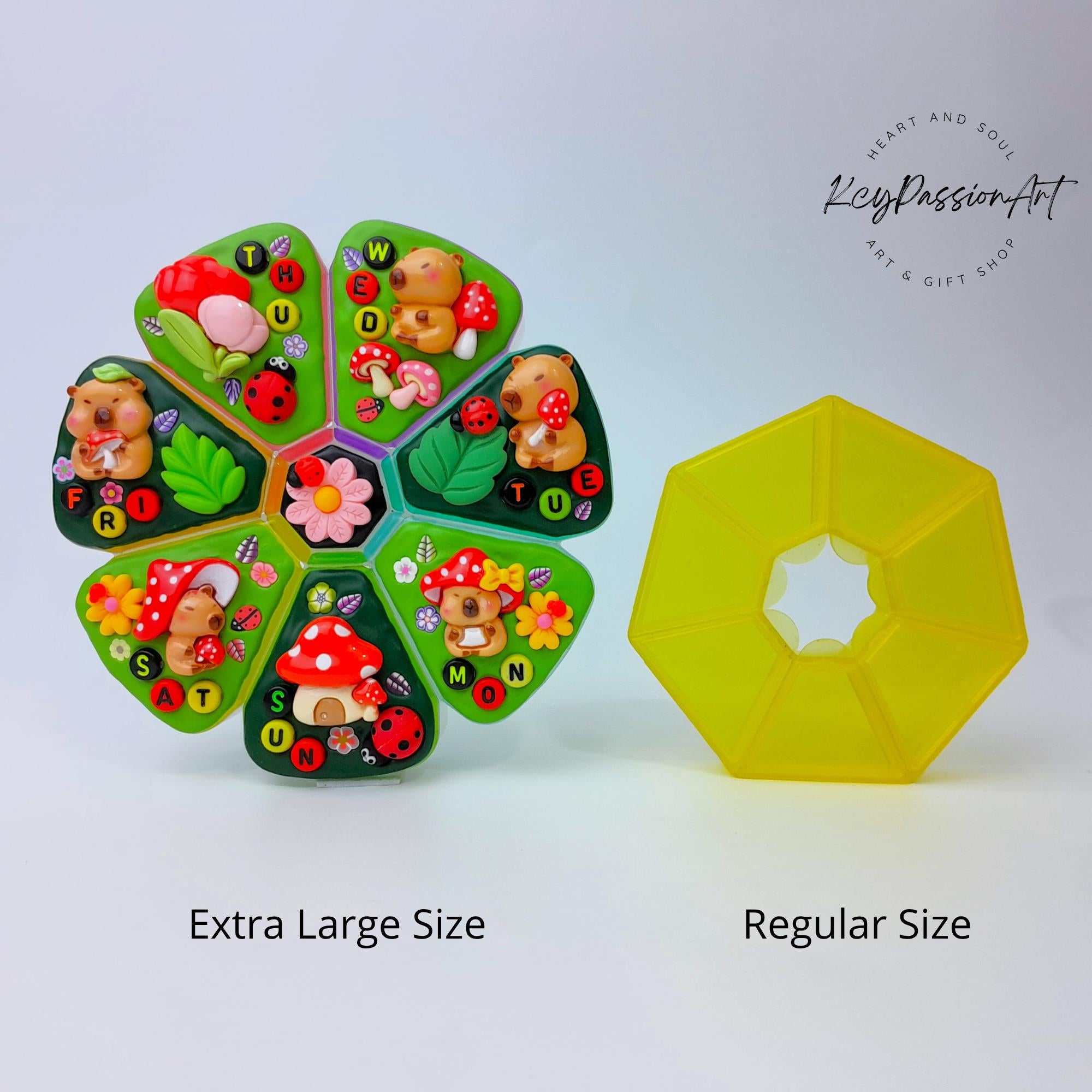 Mushroom Capybara - XL Pill Box