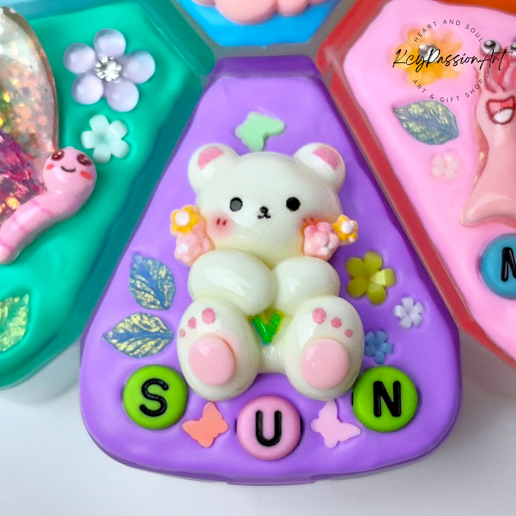 Bear Garden Decorated XL Pill Box