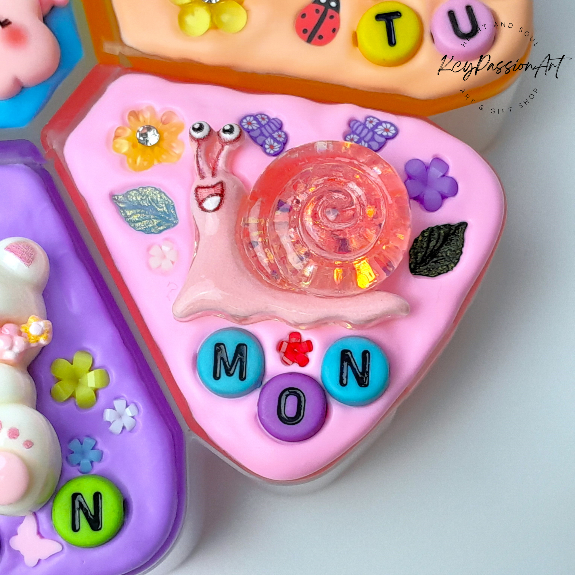 Bear Garden Decorated XL Pill Box