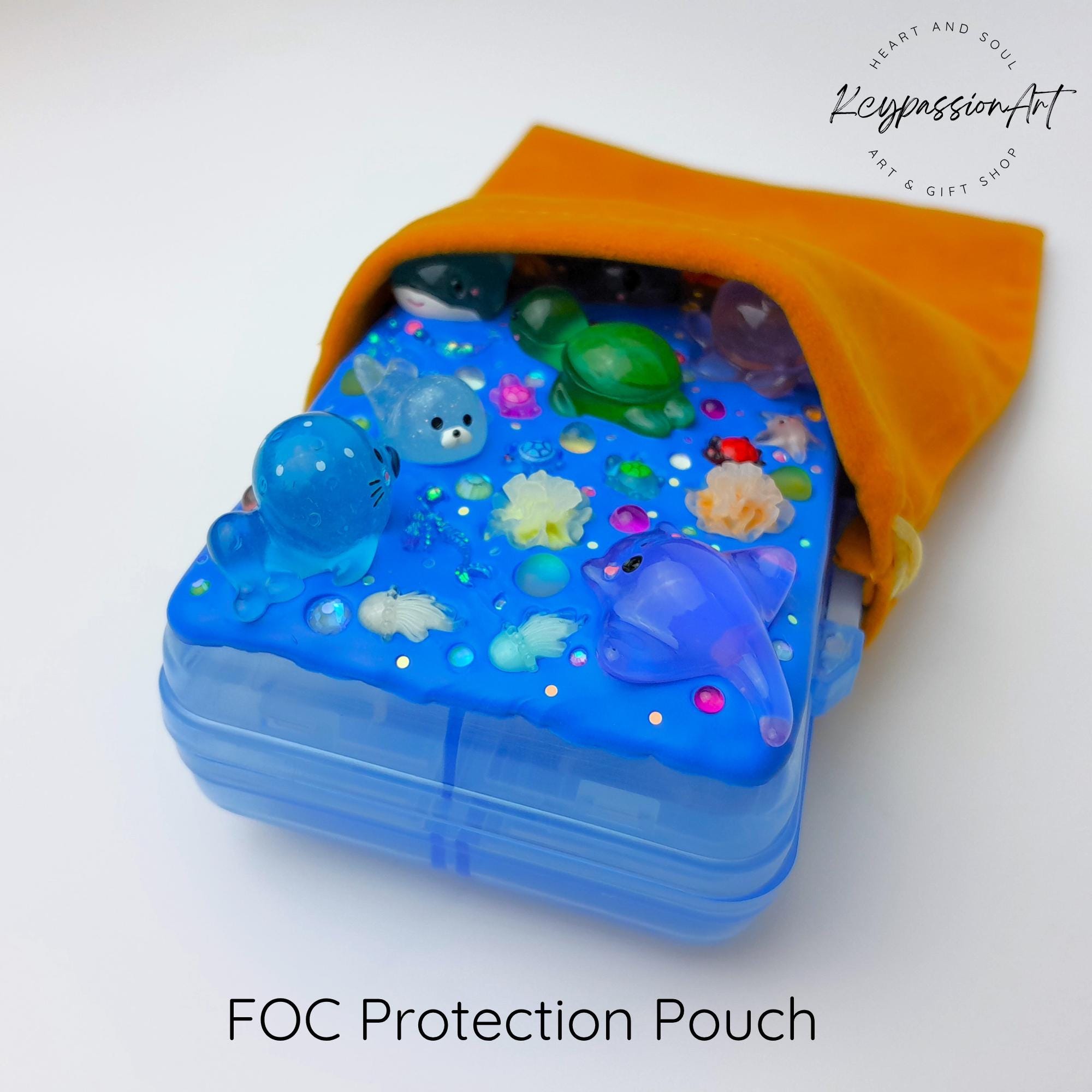 Sea The Ocean Decorated Large Flip-Fold 9 Compartments Pill Box