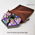 Silvery Skulls - Heptagon Pill Box