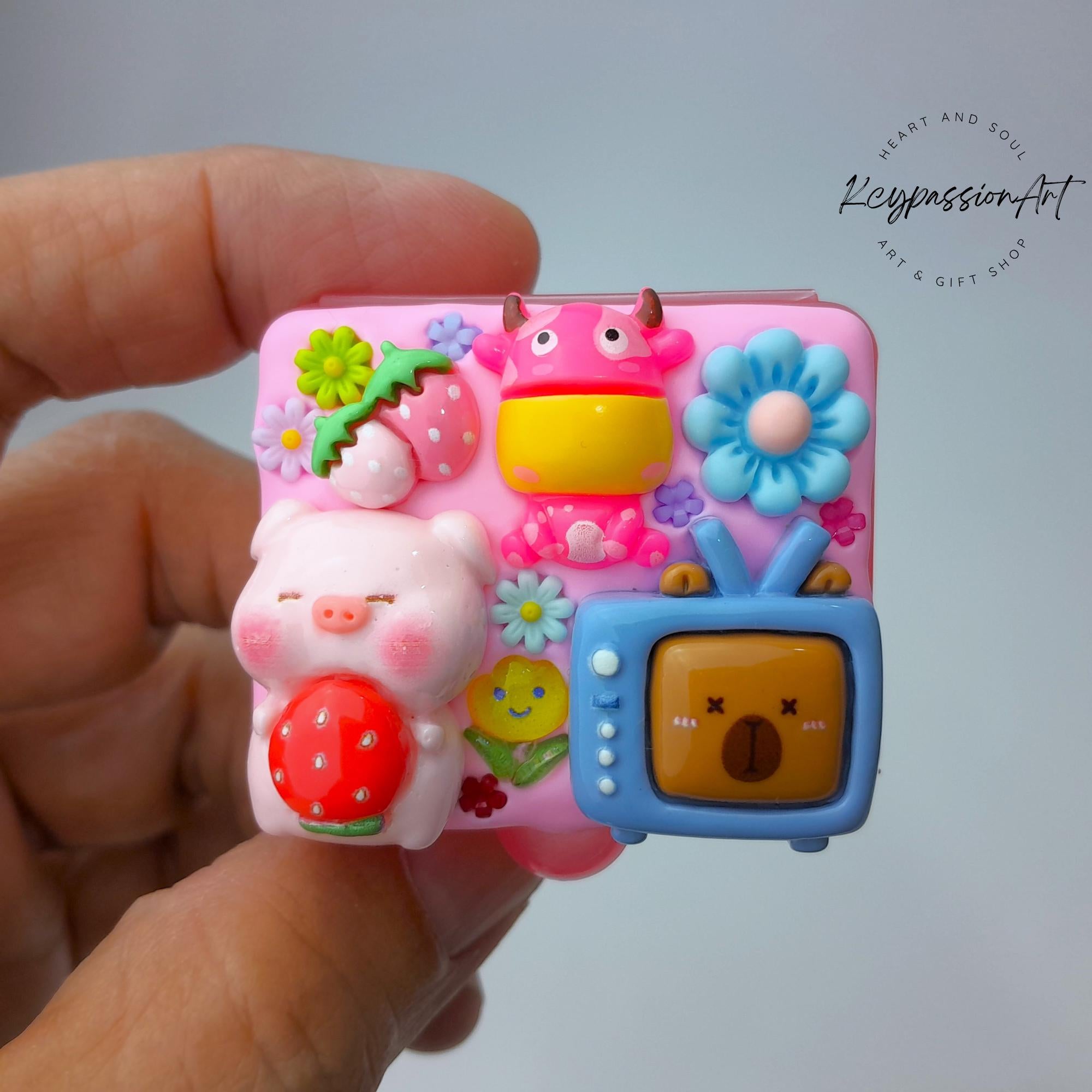 Pilulier journalier « Daily Farm Fun » - Boîte à pilules journalière, pilulier pour 1 jour, pilulier jour et nuit