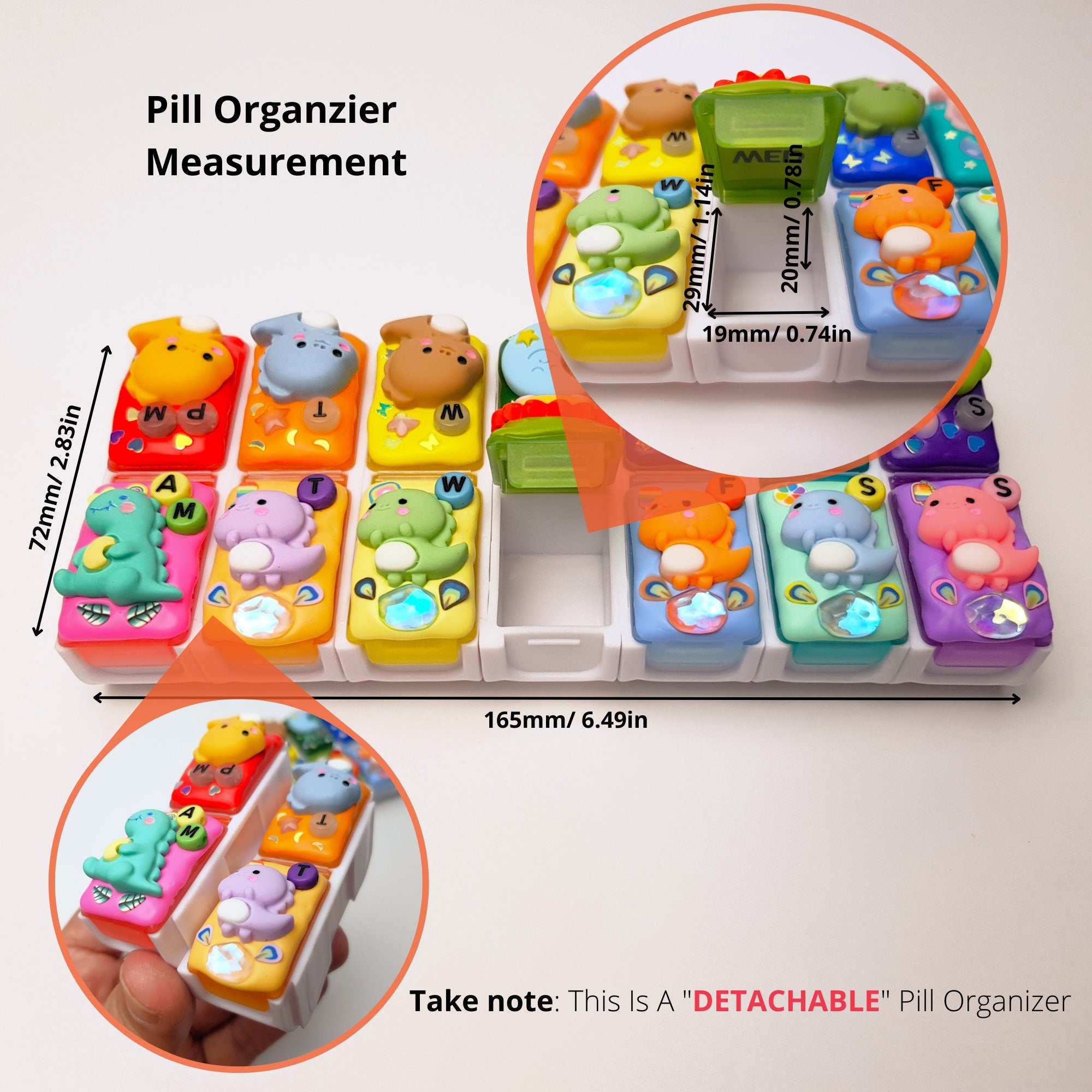 Dino Morning Dino Night - Detachable Pill Box