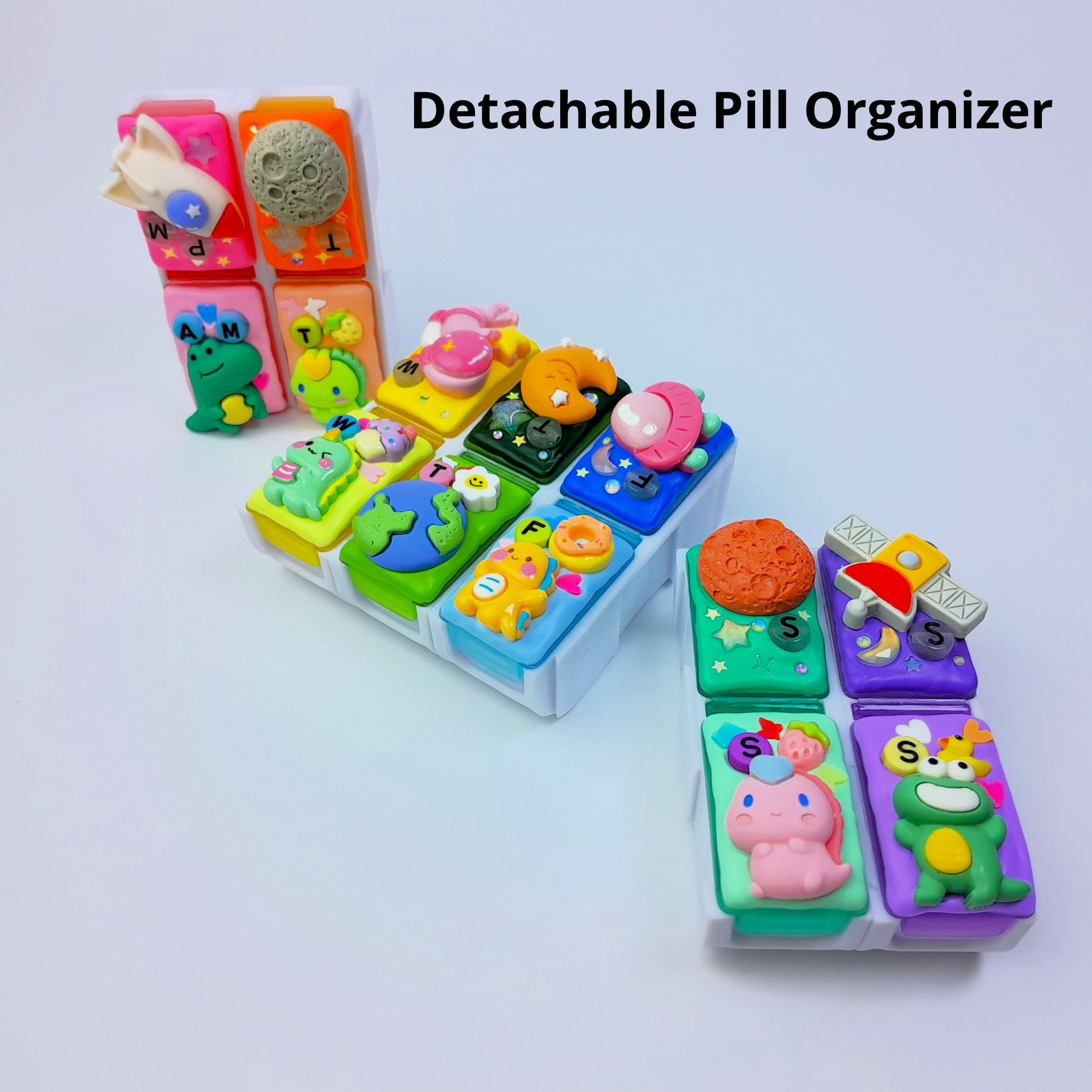 Space And Dino - Detachable Pill Box
