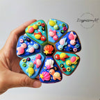 Pilulier XL 7 jours « Tortues Kawaii Aloha », pilulier matin/soir à 8 compartiments, distributeur de médicaments et de compléments alimentaires, pilulier mignon