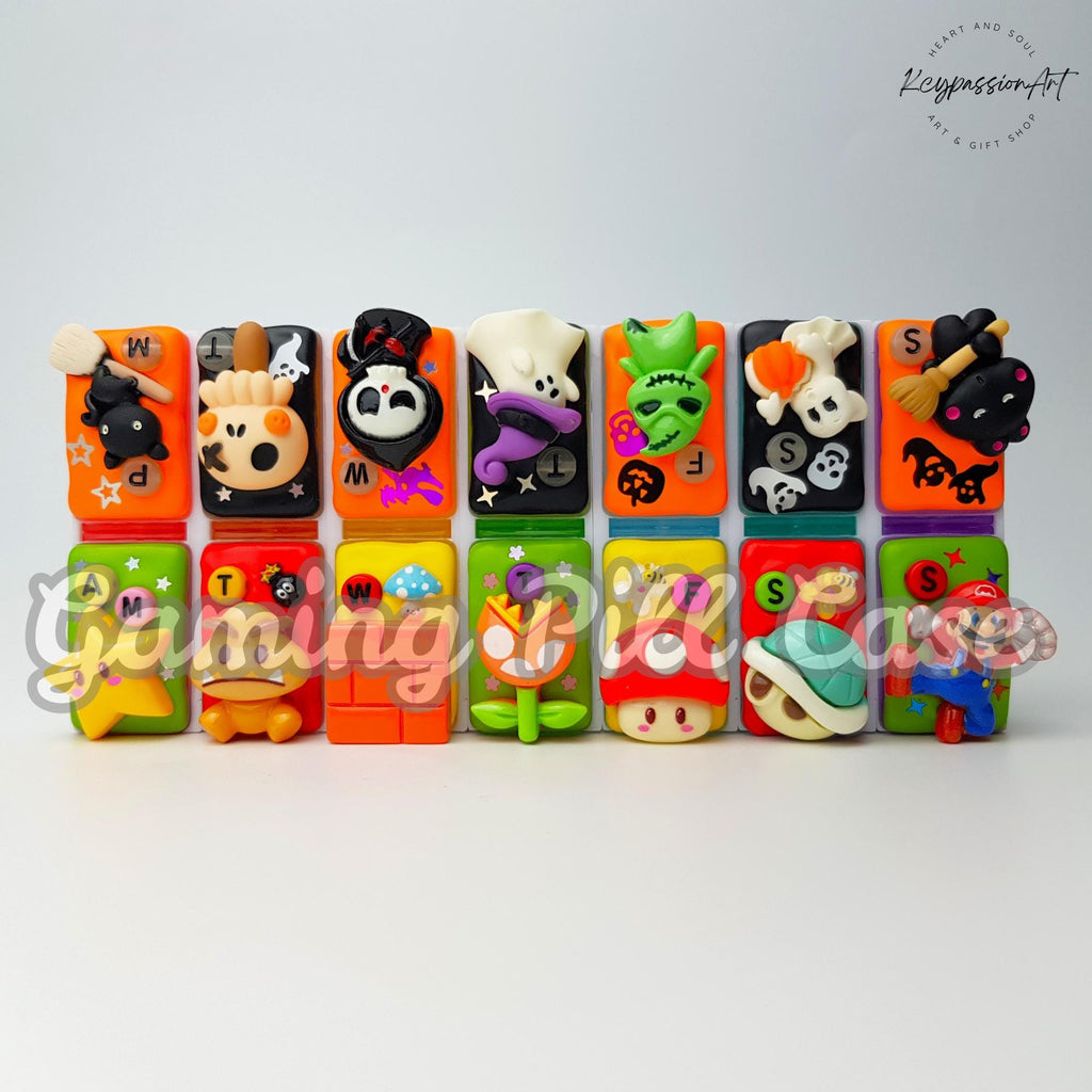 Plumber Bros And Halloween Day - Detachable Pill Box