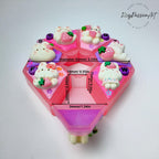 7-Tage-Pillenbox mit Dekoration „Erdbeer-Spaßtag“ – Medikamentenbox, Vitaminspender, Pillenaufbewahrung