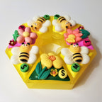 Fuzzy Buzzy Bees - Heptagon Pill Box