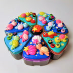 Pilulier XL 7 jours « Tortues Kawaii Aloha », pilulier matin/soir à 8 compartiments, distributeur de médicaments et de compléments alimentaires, pilulier mignon