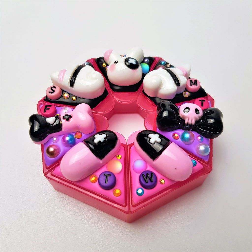 Bad Rabbit Decorated Heptagon Pill Box