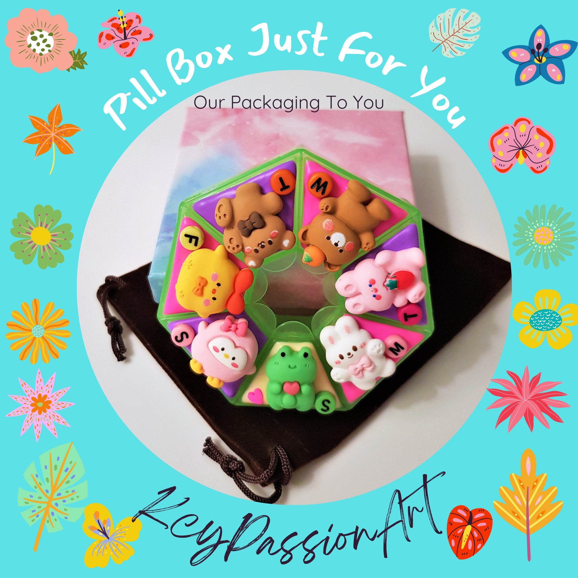 Cheerful Frens - Heptagon Pill Box