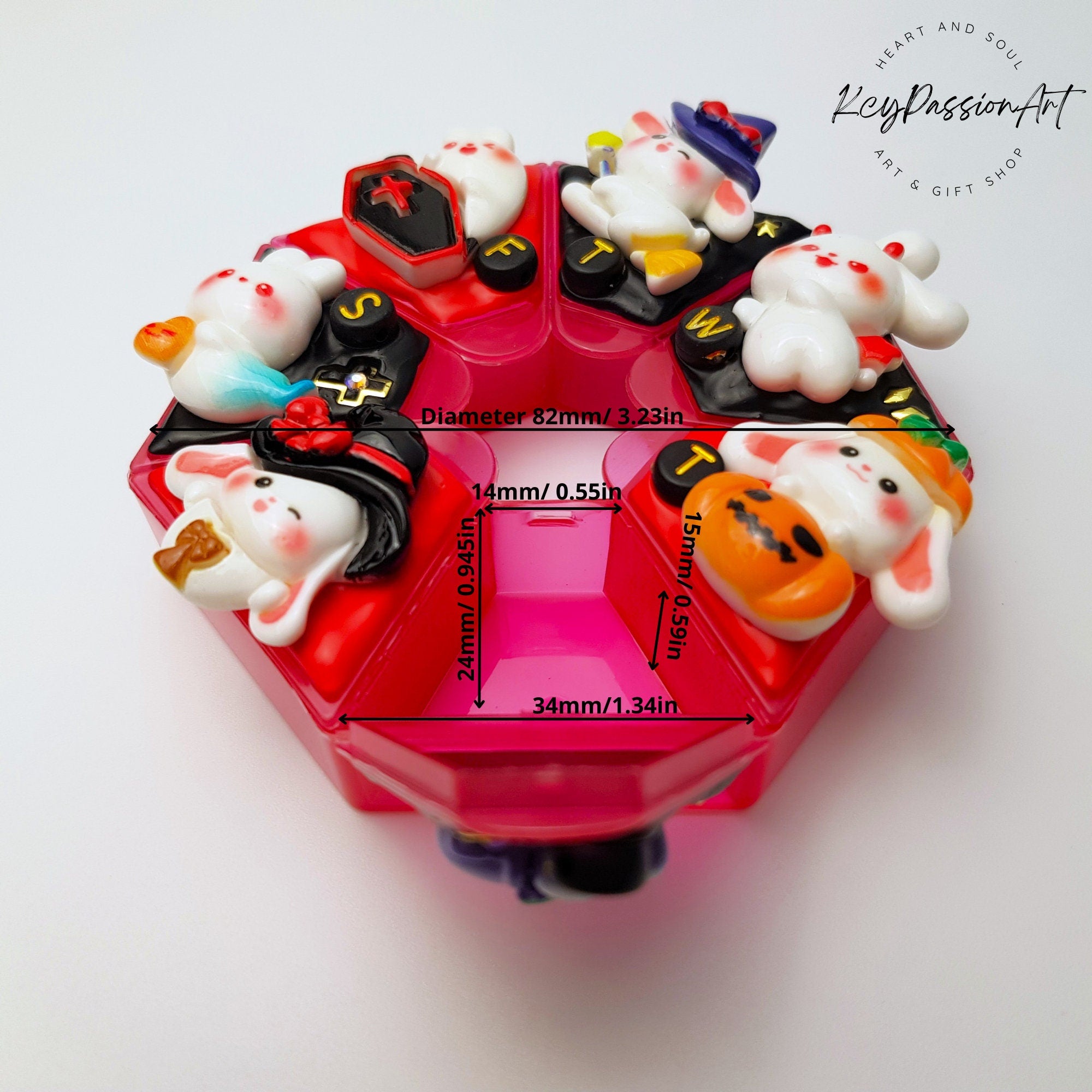 7-Tage-Pillenbox „Halloween-Hasen“, Medikamenten- und Nahrungsergänzungsmittelspender, 7-Tage-Pillenbox für Tag und Nacht