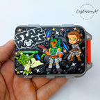 Pillenbox zum Aufklappen und Falten „Mein Lieblingsfilm“, geeignet für Nahrungsergänzungsmittel, Vitamine und Medikamente, Tages- und Nachtpillenbox