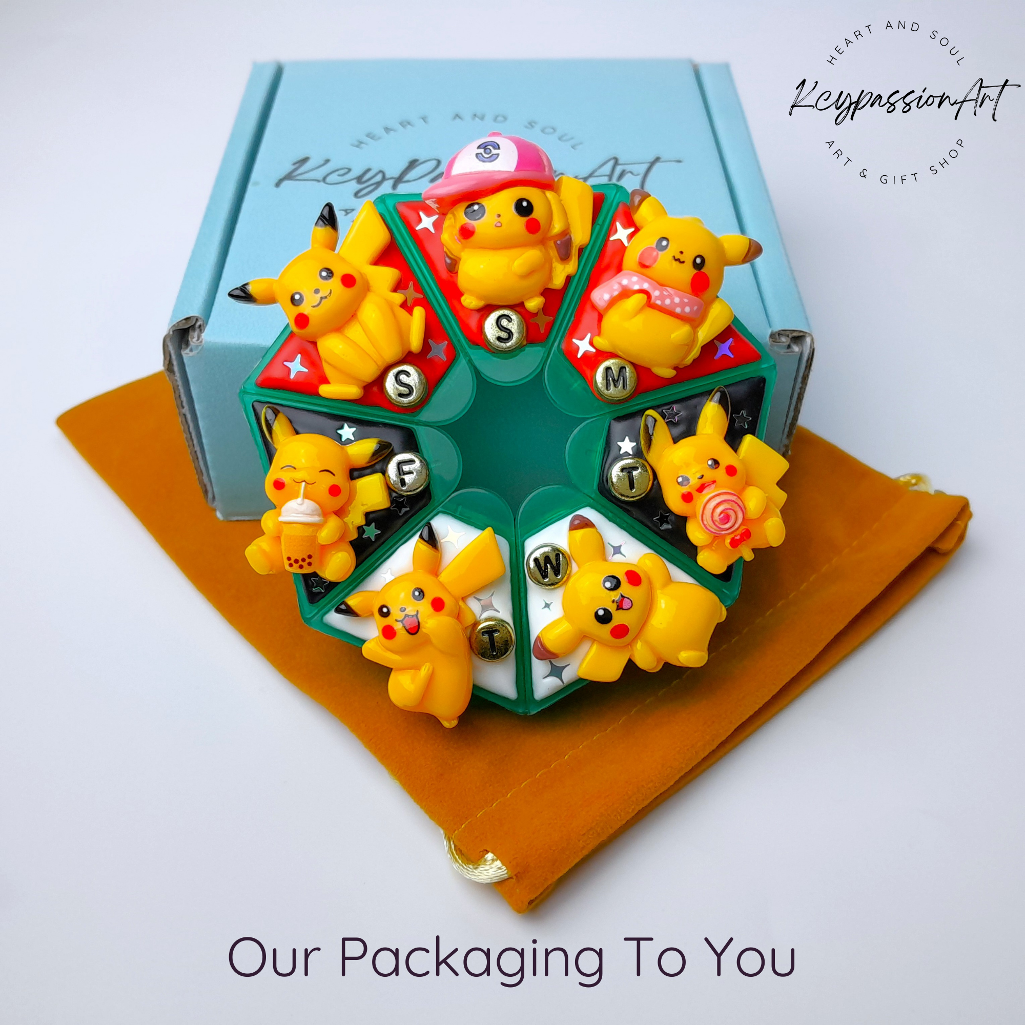 Anime Decorated Heptagon Pill Box