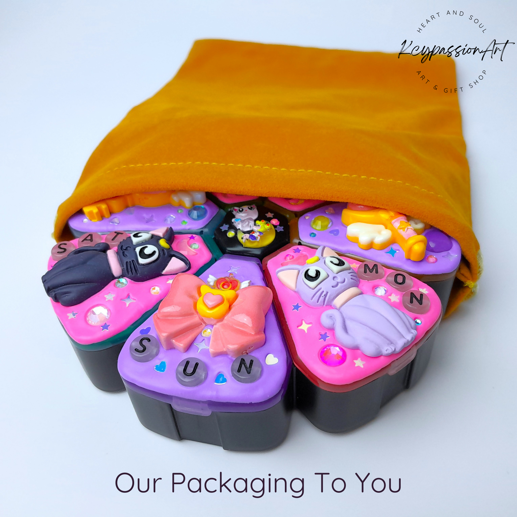 Magic Wands & Moon Cats - XL Pill Box