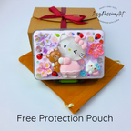 Kittie Loves Teddy - Large Flip Fold Pill Box
