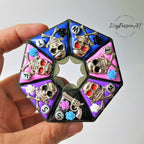 Silvery Skulls - Heptagon Pill Box