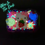 Pillenbox zum Aufklappen und Falten „I Love Lollipop“, geeignet für morgens und abends, inklusive Medikamenten- und Vitaminspender für 7 Tage, Pillendose für Tag und Nacht