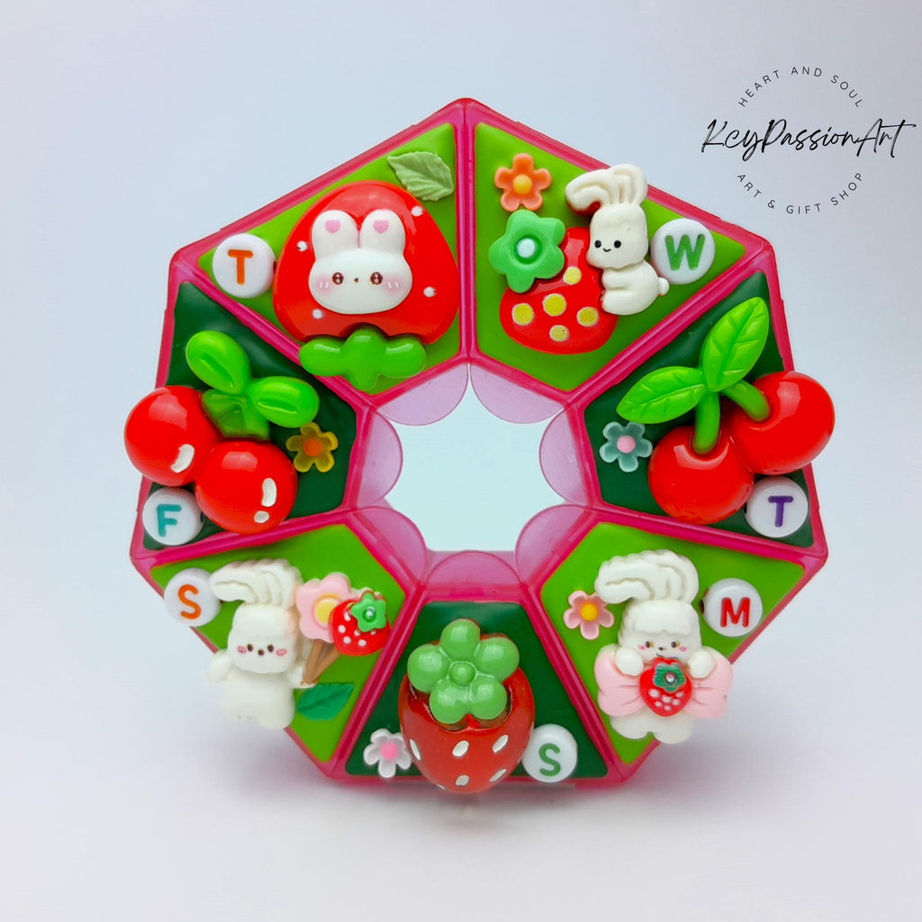 Bunny Berry Cherry - Heptagon Pill Box