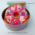 Strawberry Bunny Fun - Heptagon Pill Box