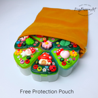 XL 7-Tage-Pillenbox „Pilz-Trend“, 8 Fächer, Medikamentenspender, niedliche Pillendose für Tag und Nacht