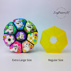 Großer, dekorierter Pillenorganizer für 7 Tage „Katze in Pose“ mit 8 Fächern, Pillendose für Medikamente und Nahrungsergänzungsmittel, niedliche Pillenbox für Tag und Nacht