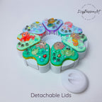 Jumbo-Pillenbox mit 8 Fächern, dekoriert, 7 Tage, Motiv: Meerjungfrauen-Mythos, Behälter für Medikamente, Vitamine und Nahrungsergänzungsmittel