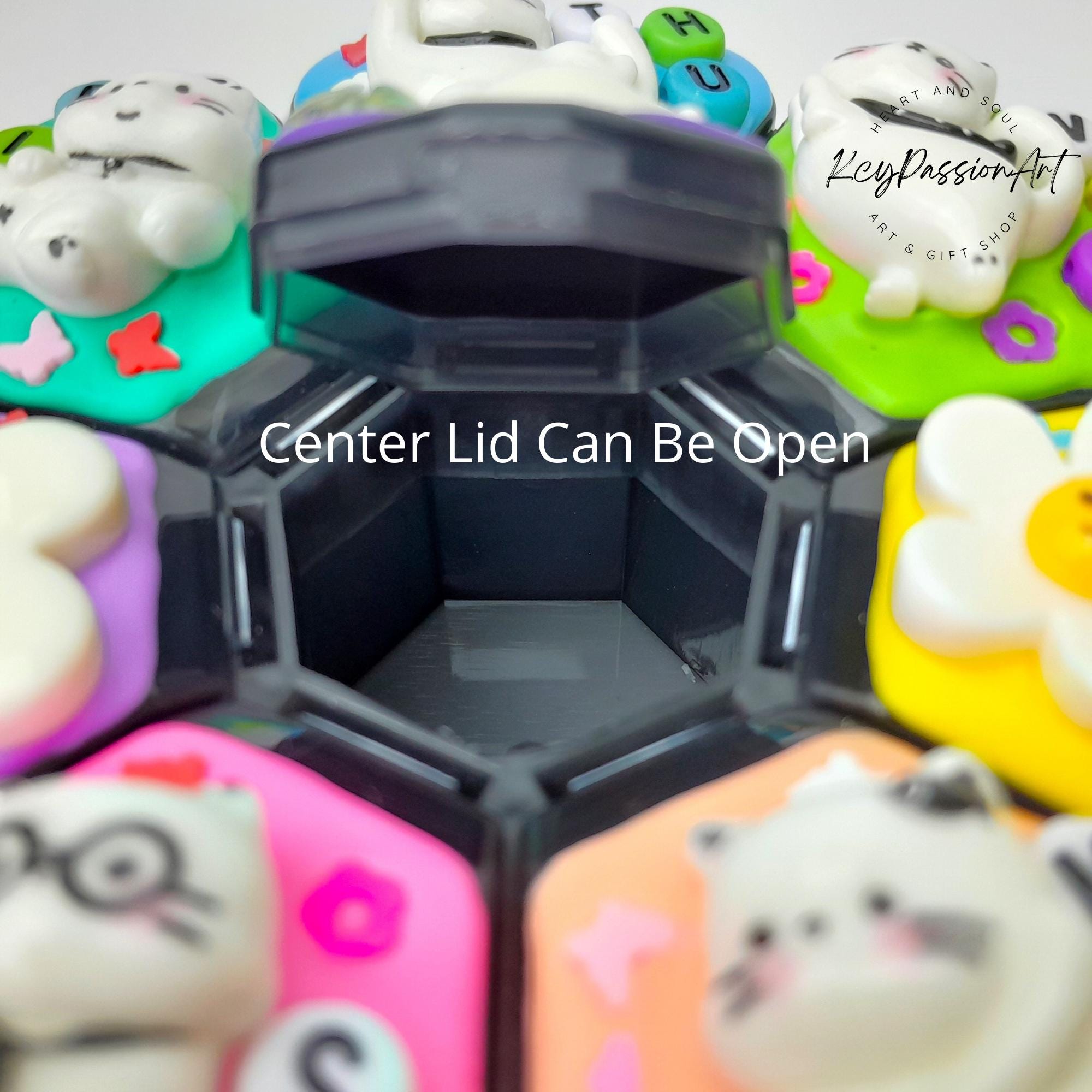 Großer, dekorierter Pillenorganizer für 7 Tage „Katze in Pose“ mit 8 Fächern, Pillendose für Medikamente und Nahrungsergänzungsmittel, niedliche Pillenbox für Tag und Nacht