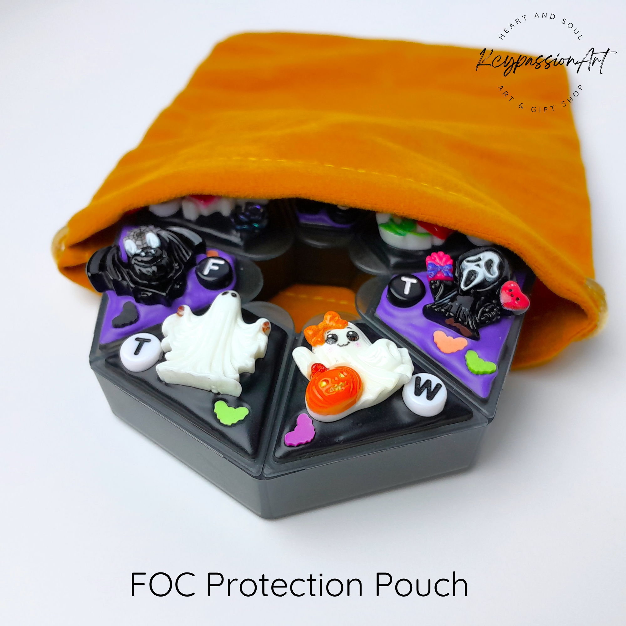 Halloween Decorated Heptagon Pill Box