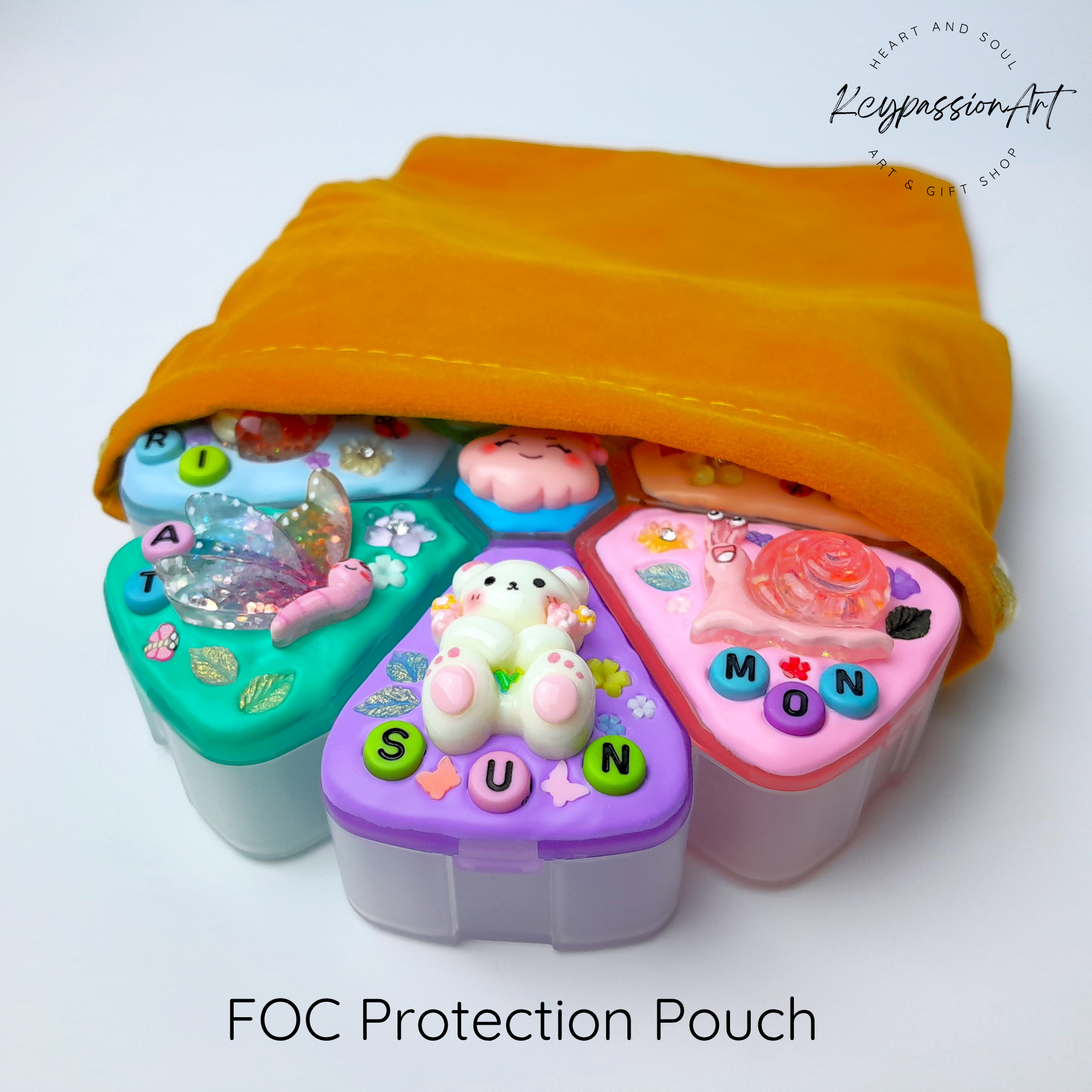 Bear Garden Decorated XL Pill Box