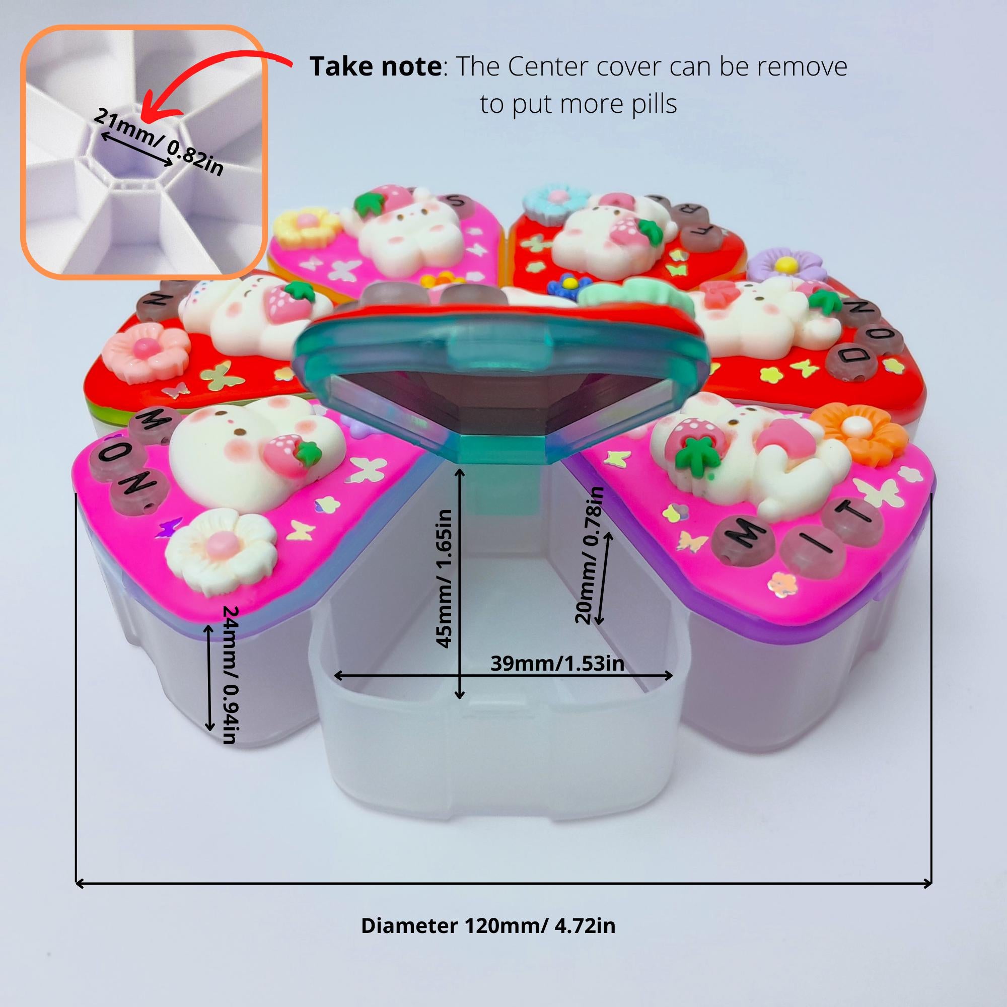 Luminous Bunny Berries - XL Pill Box