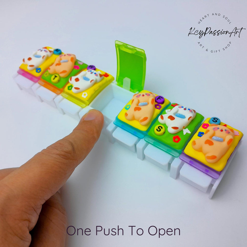 Playful Cats - Straight Pill Box