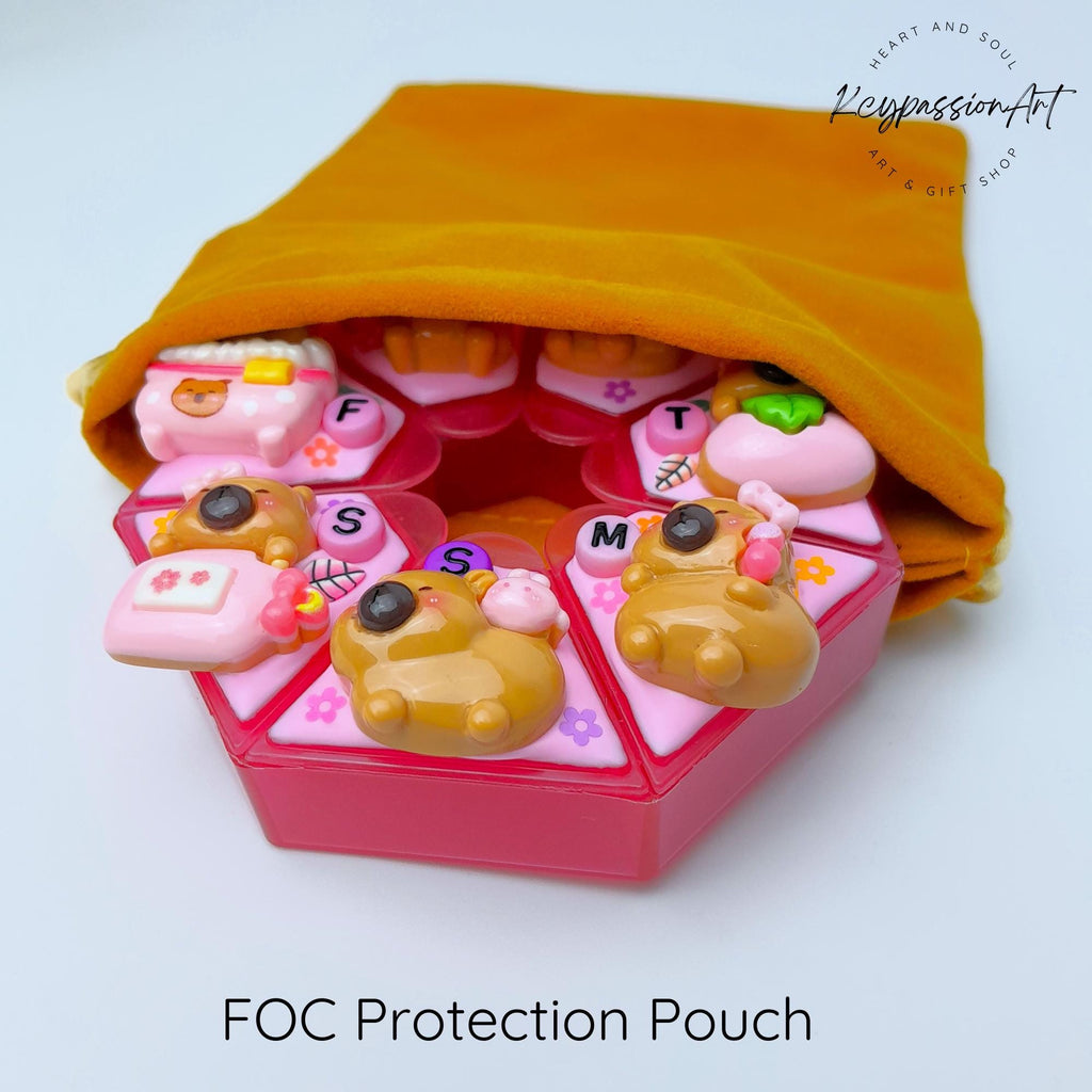 Sweet Capybara - Heptagon Pill Box