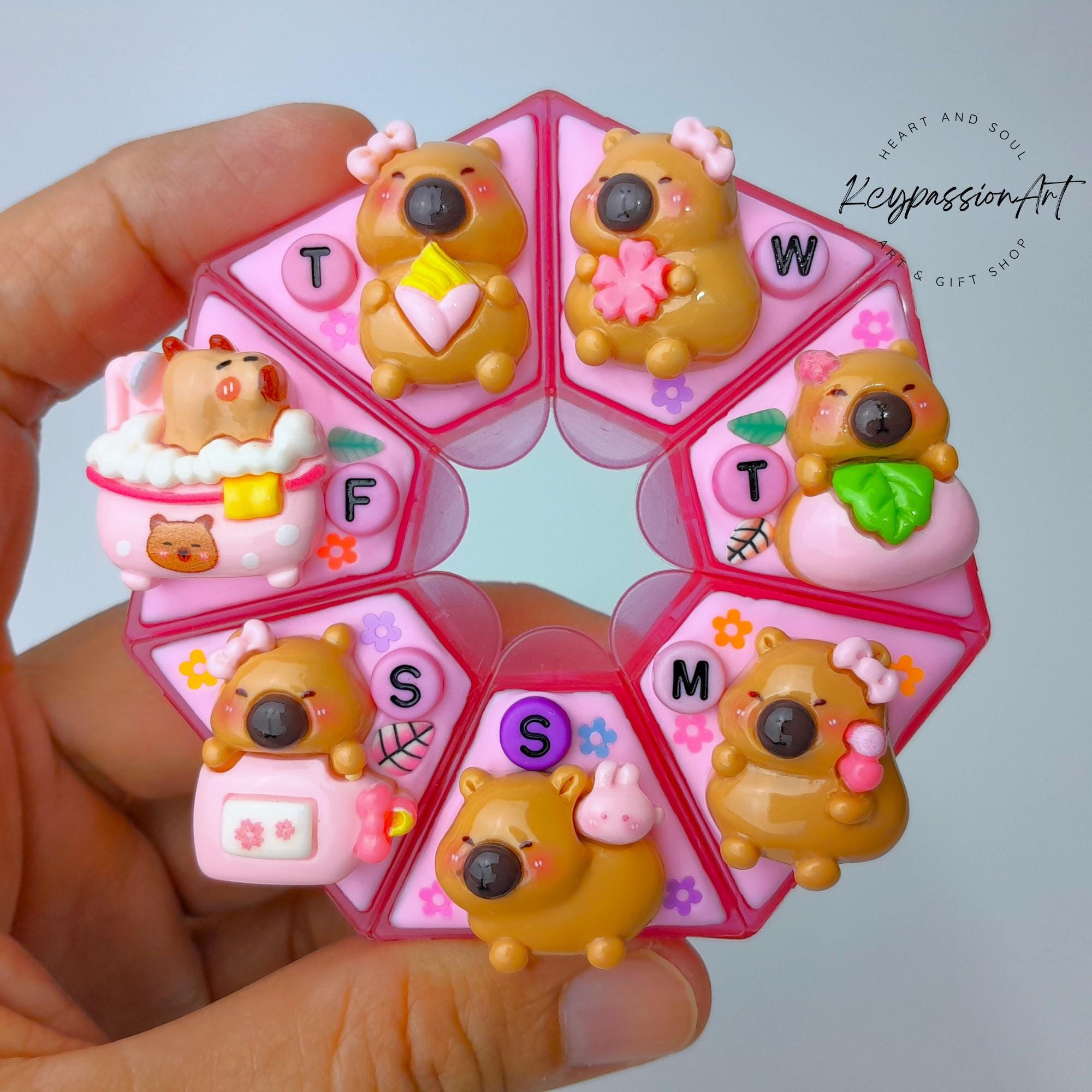 Sweet Capybara - Heptagon Pill Box