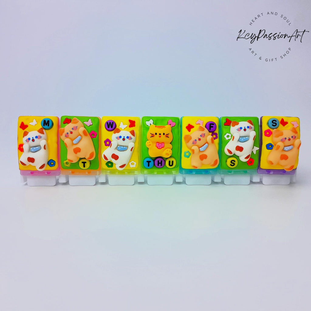 Playful Cats - Straight Pill Box