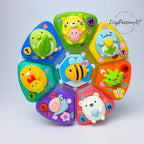 Pilulier décoratif 7 jours « Jardin paisible » à 8 compartiments, distributeur de médicaments et compléments alimentaires, joli pilulier jour/nuit