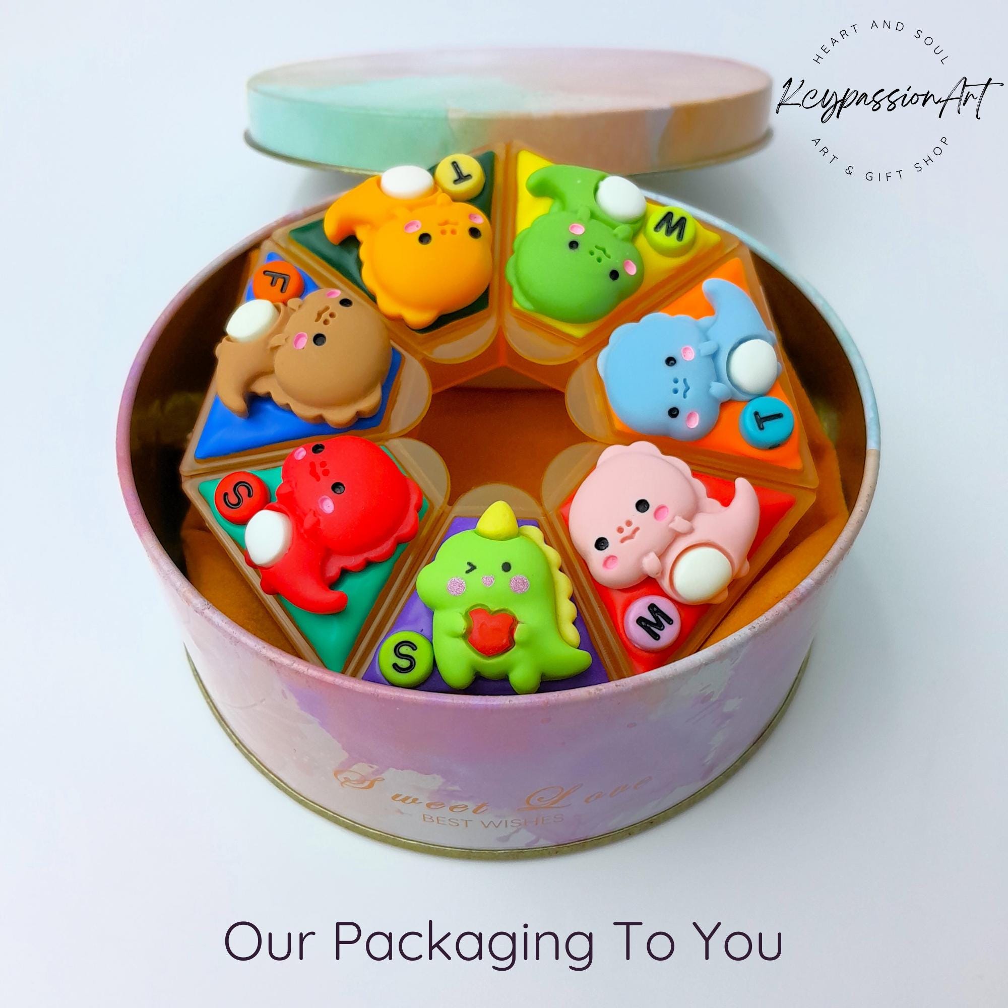 United Color Of Dino - Heptagon Pill Box