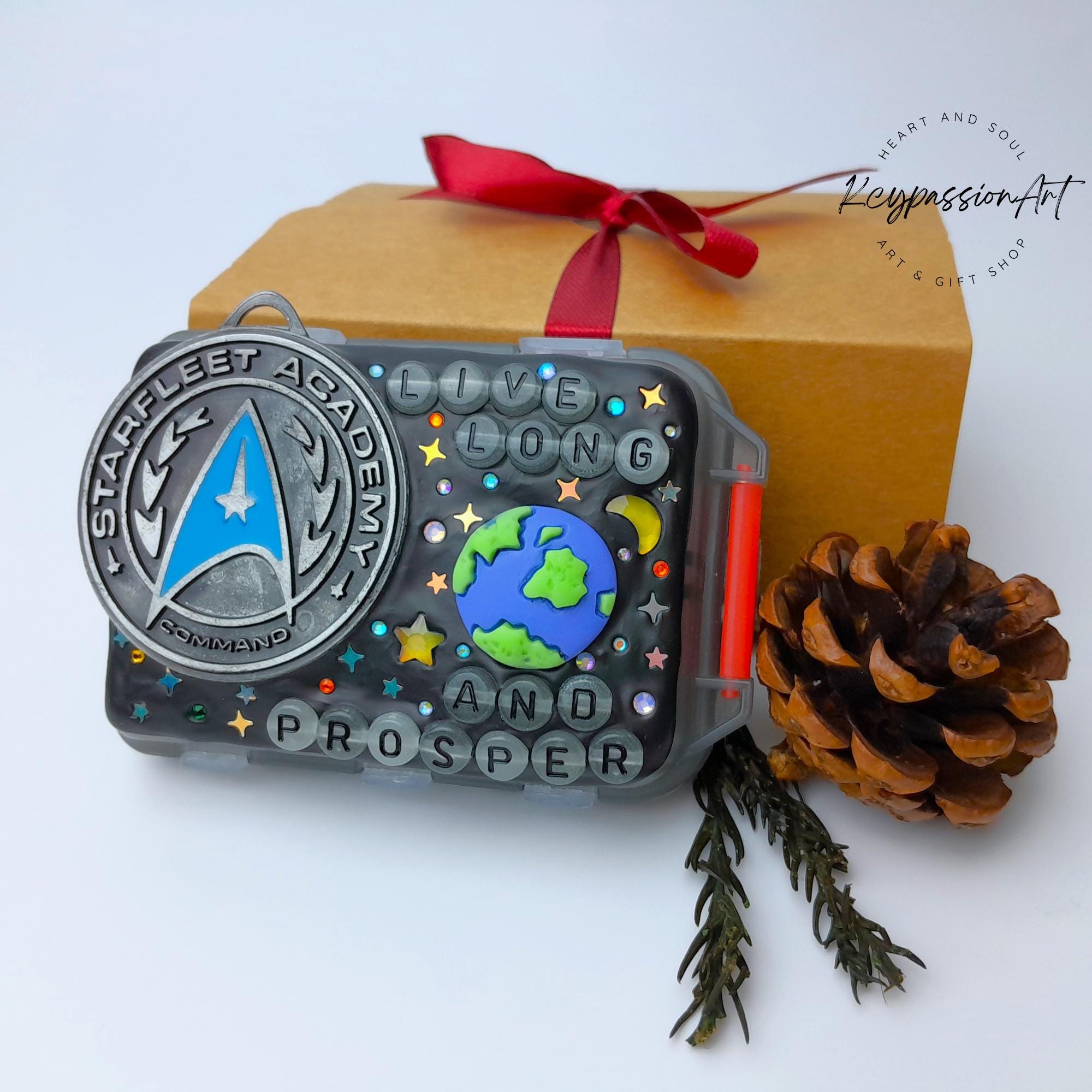 Pilulier pliable « Académie Starfleet » matin et soir, distributeur de compléments alimentaires, pilulier 7 jours, pilulier 7 jours et 7 nuits