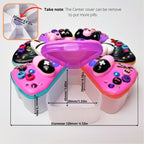 XL 7-Tage-Pillenbox mit Dekor „Bad Rabbit“, 8 Fächer, Pillendose für Medikamente, Vitamine und Nahrungsergänzungsmittel, niedlicher Pillenbehälter