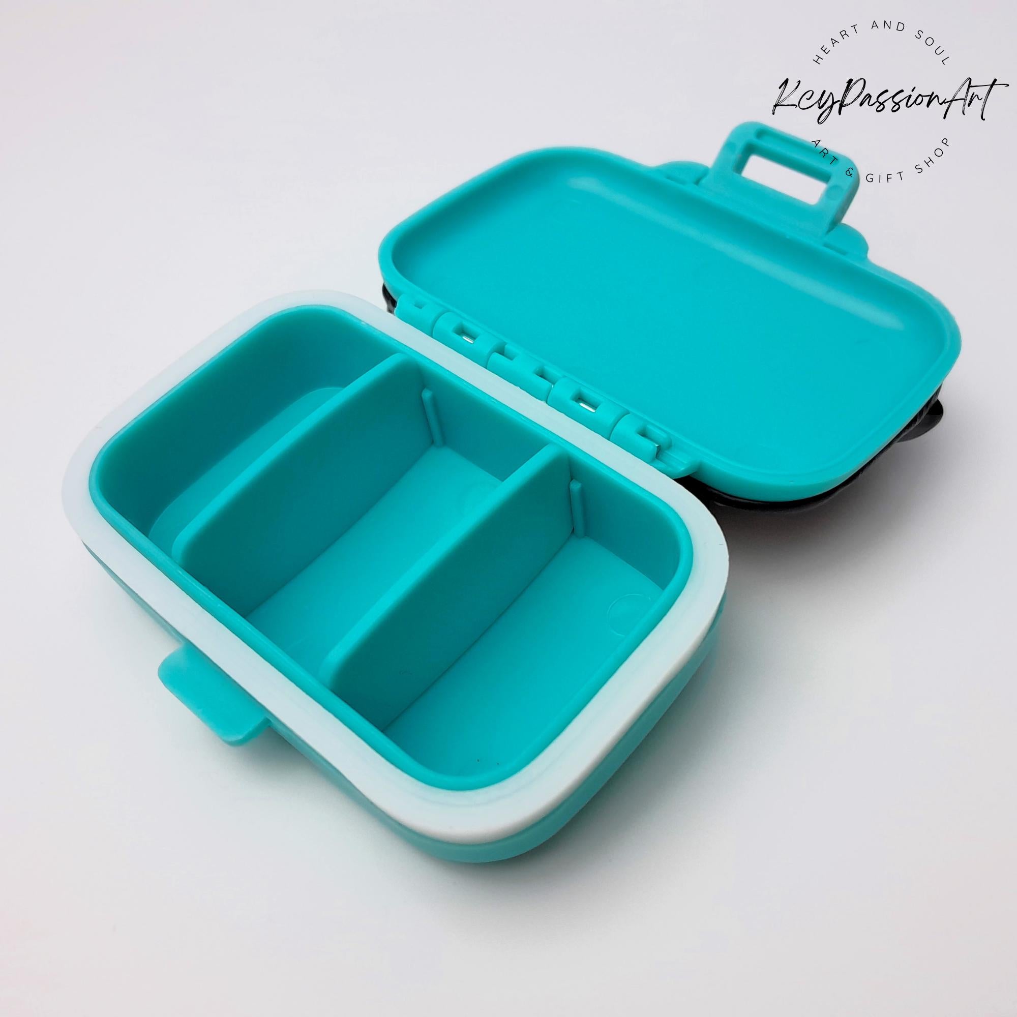 Cute Punk And Goth Decorated 3-Grids Pill Box