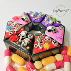 Skulls Guns & Roses - Heptagon Pill Box
