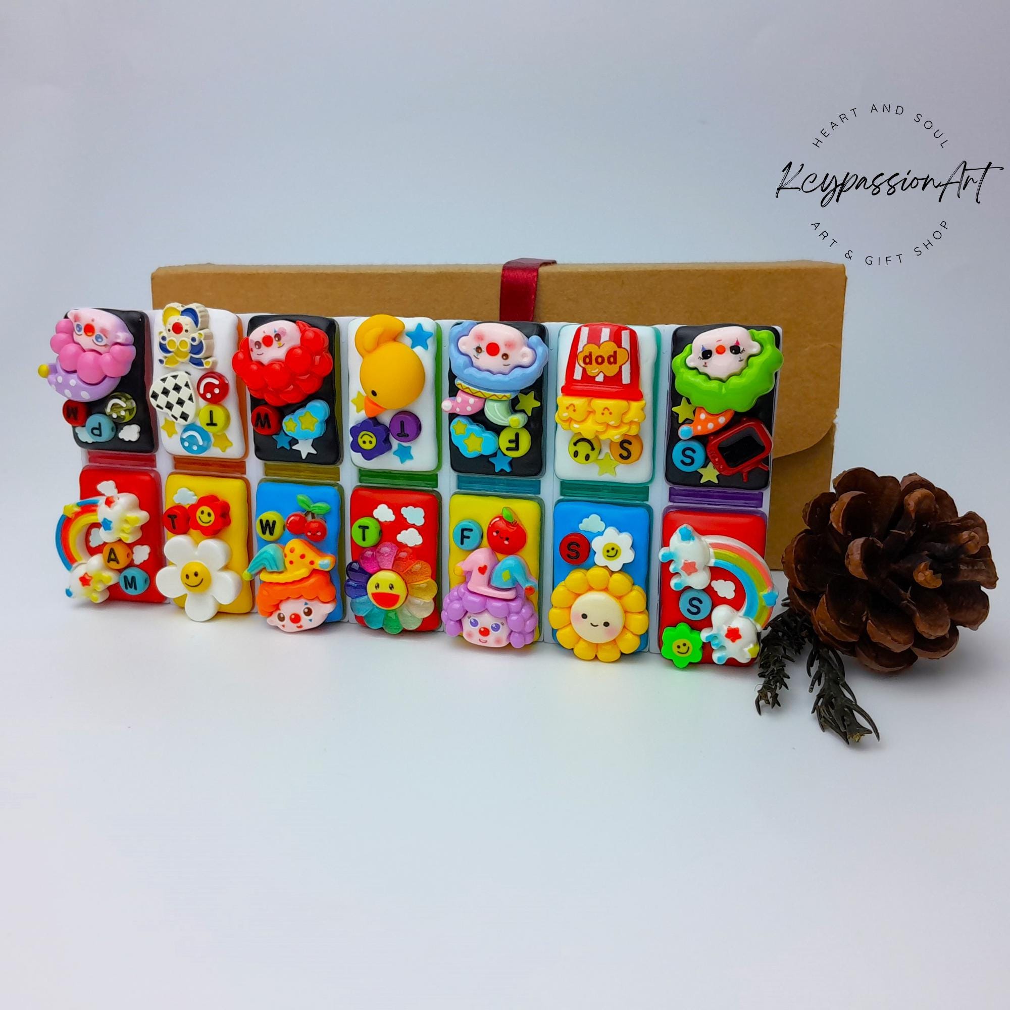 Happy Clowns - Detachable Pill Box