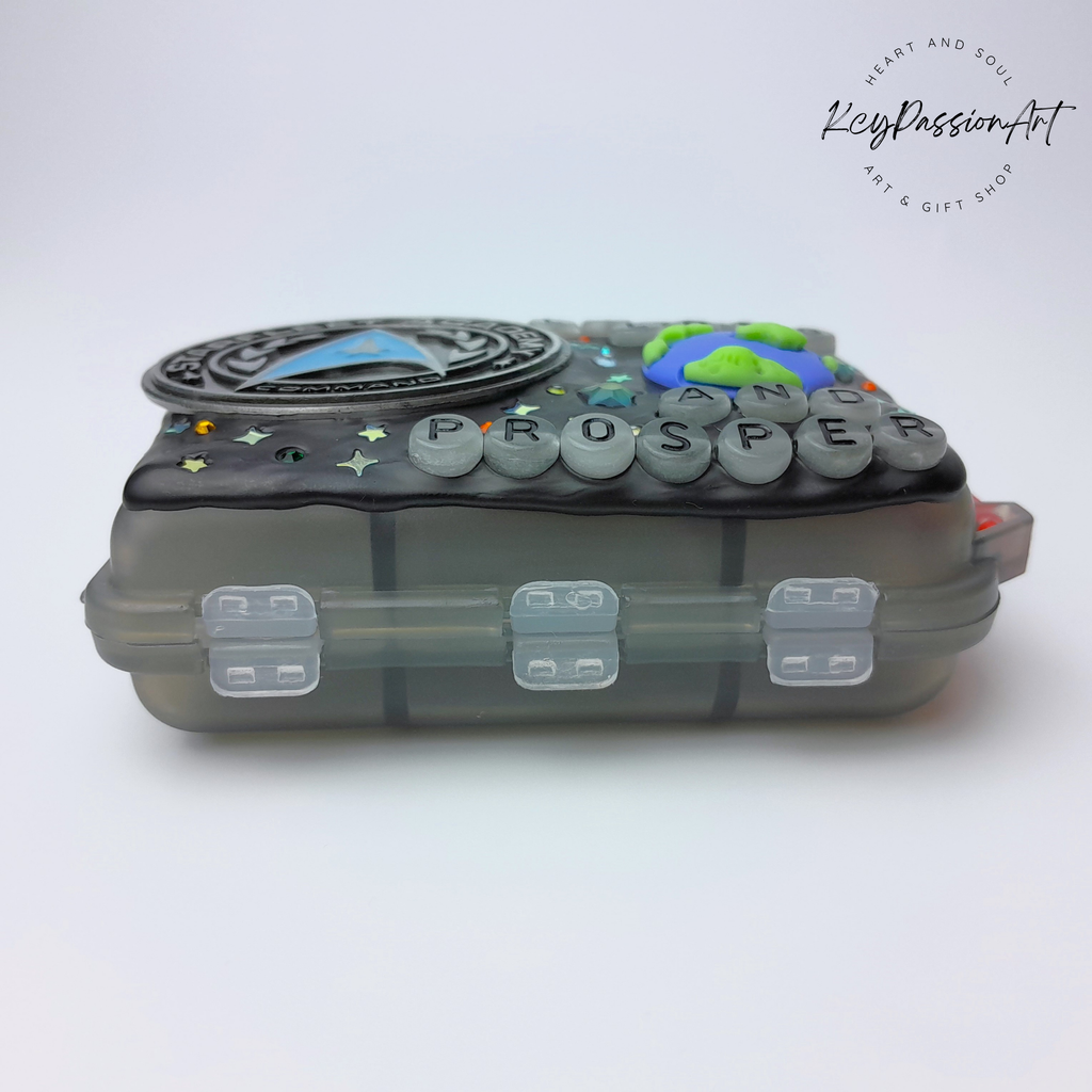 Pilulier pliable « Académie Starfleet » matin et soir, distributeur de compléments alimentaires, pilulier 7 jours, pilulier 7 jours et 7 nuits