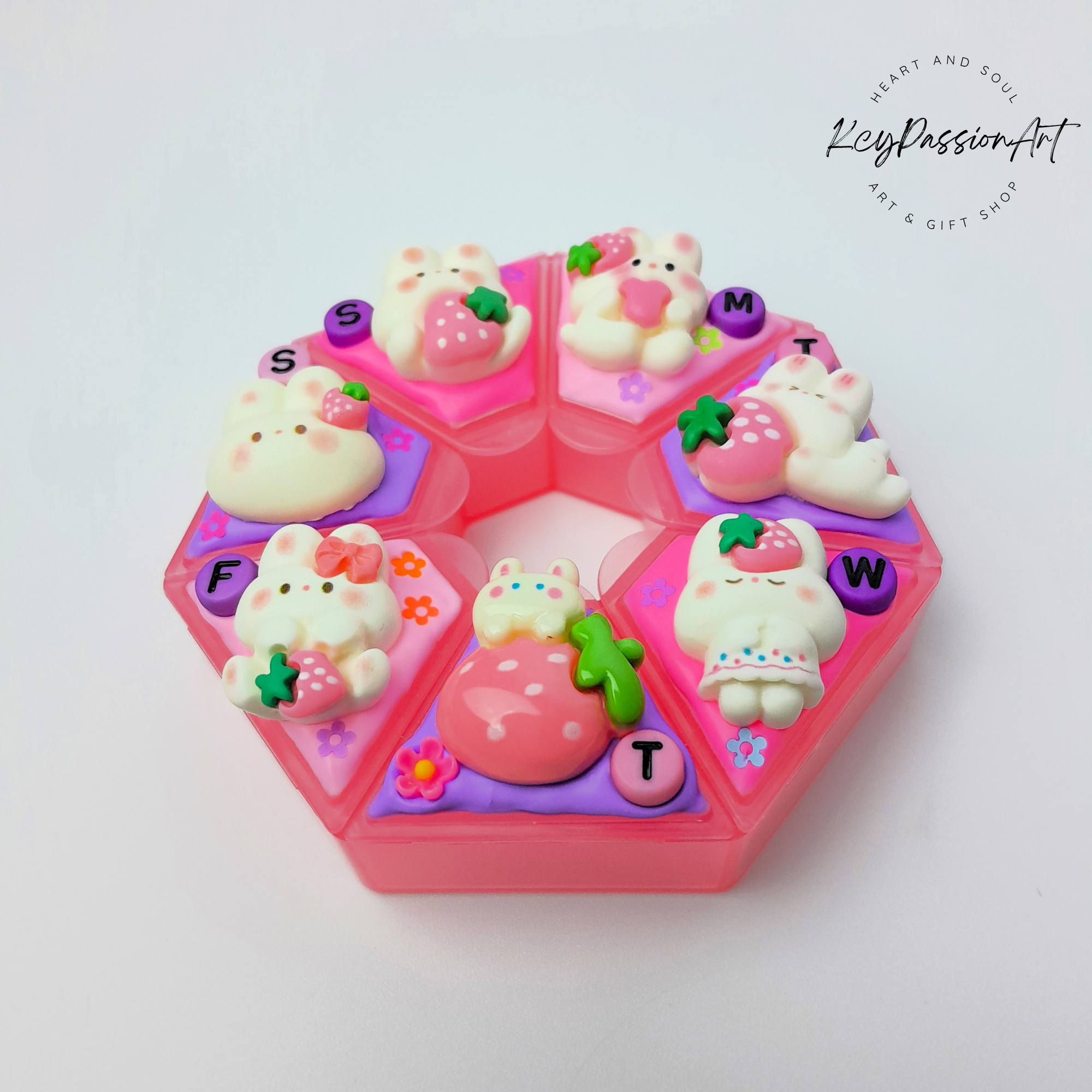 Strawberry Fun Day - Heptagon Pill Box