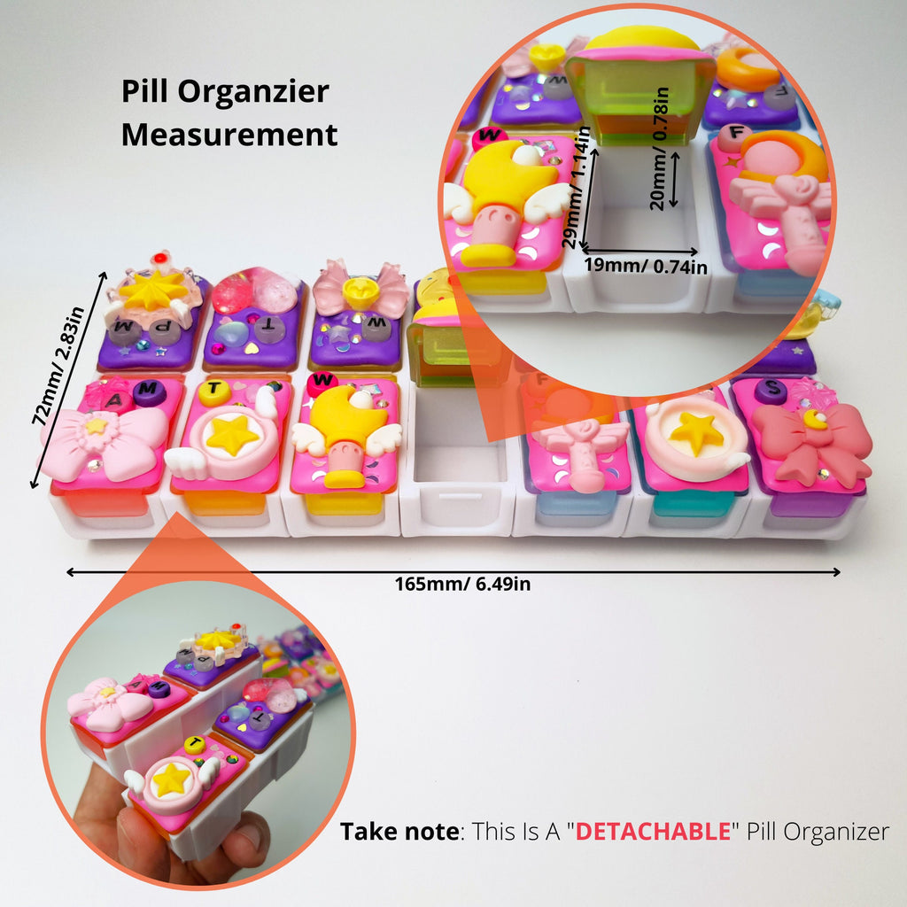 Magic Wands & Ribbons - Detachable Pill Box