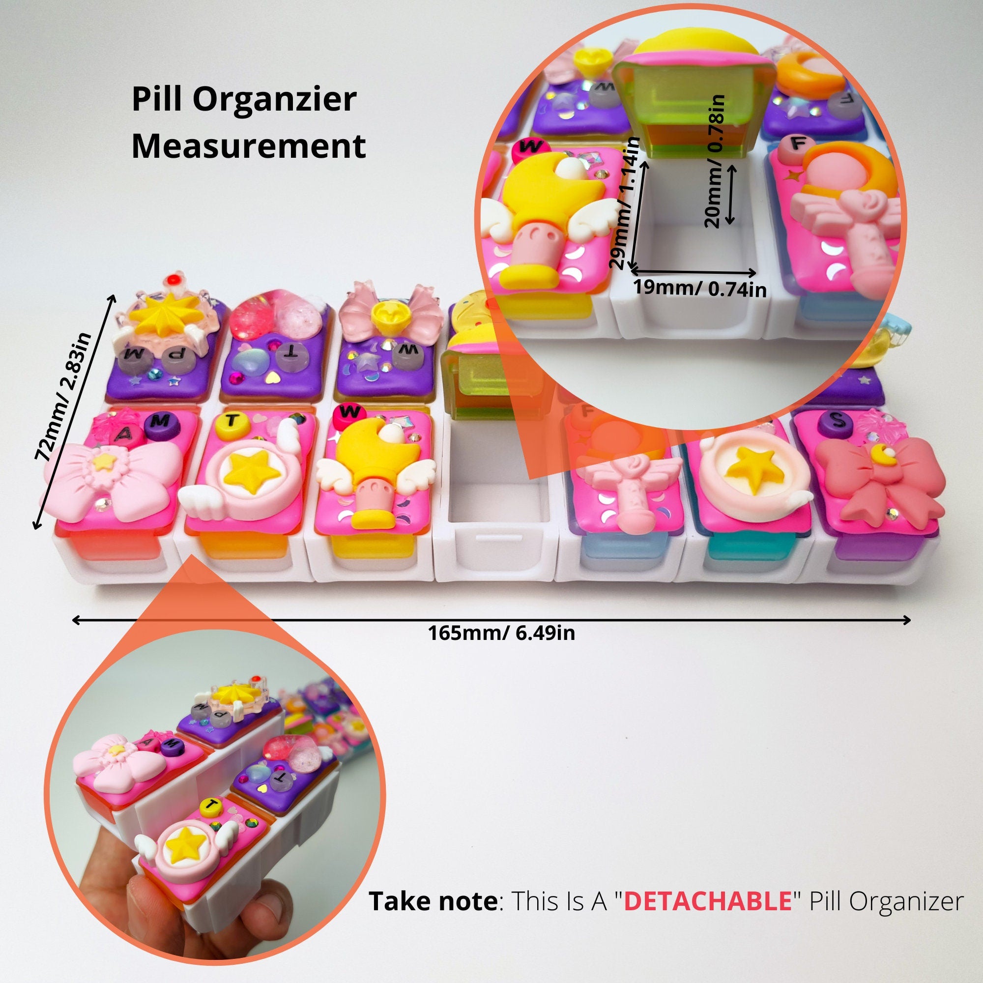 Magic Wands & Ribbons - Detachable Pill Box